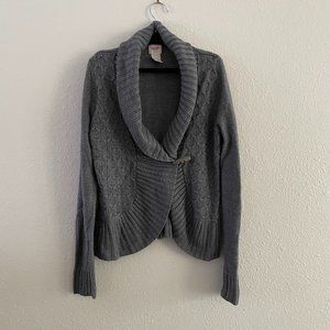Mossimo Gray Cardigan Sweater, Size Medium